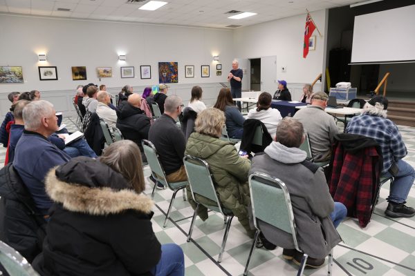 Members attending the 2026 Uxbridge-Scott Agricultural Society Annual General Meeting at the Seniors Centre
